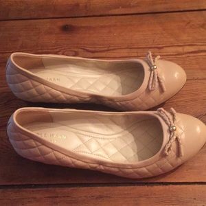 Cole Haan Tali Grand Quilted Wedge 7 1/2 B Nude